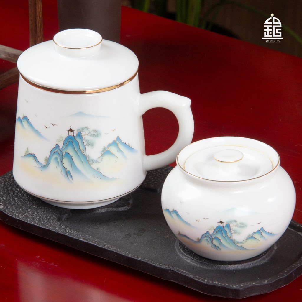 办公杯,食品级真银瓷,茶叶罐,银瓷,银瓷天成,银瓷餐具,银瓷酒具,银瓷茶具,金银泰,擦银布,银器清洁棉,国瓷,永丰源