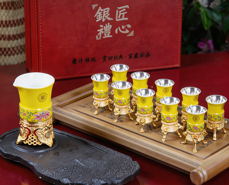 十二生肖-食品级真银瓷-银瓷酒具