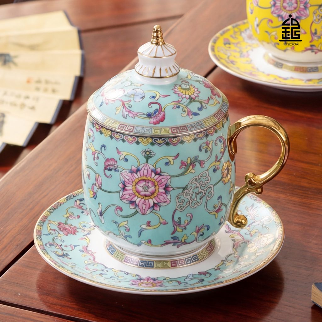 办公杯,食品级真银瓷,茶叶罐,银瓷,银瓷天成,银瓷餐具,银瓷酒具,银瓷茶具,金银泰,擦银布,银器清洁棉,国瓷,永丰源